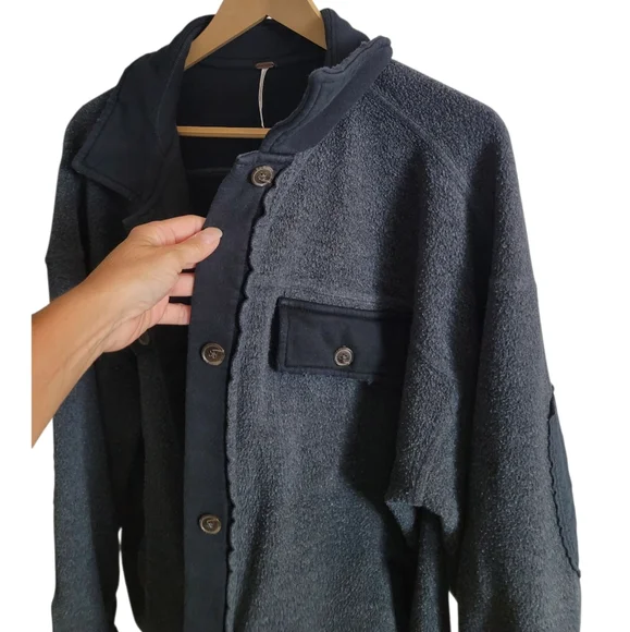 Anthropologie Free People Ruby Jacket in Incense Washed Black - Picture 12 of 14